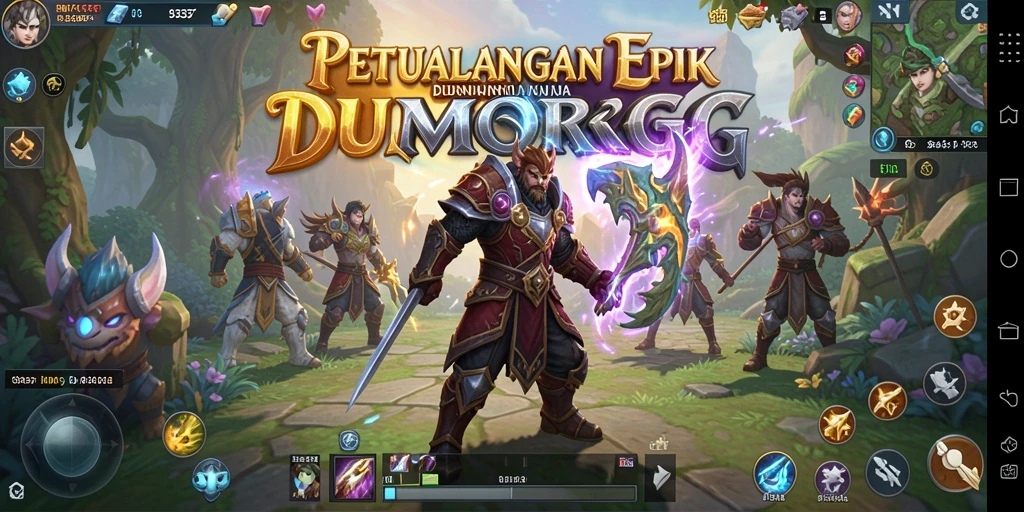 Screenshot menunjukkan aksi seru dan grafis menawan dalam 93337.