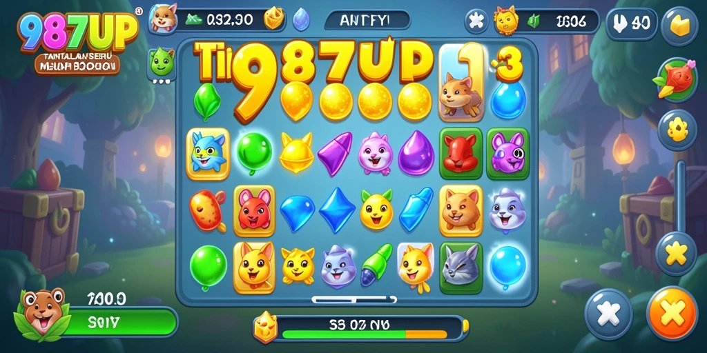 Tampilan gameplay 987UP yang seru dan penuh warna.