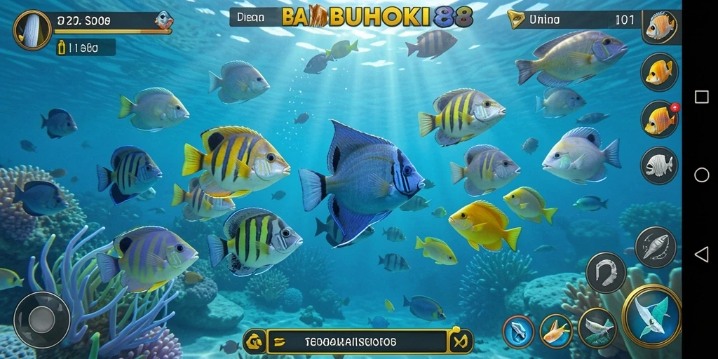 Tangkapan layar gameplay Tembak Ikan yang menarik dan interaktif.