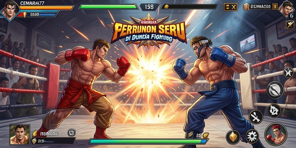 Screenshot gameplay CEMARA77 menampilkan aksi pertarungan yang mendebarkan.