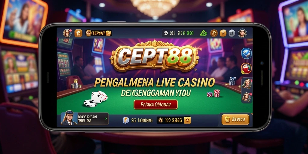 Tampilan permainan Live Casino yang mendebarkan di CEPAT88.