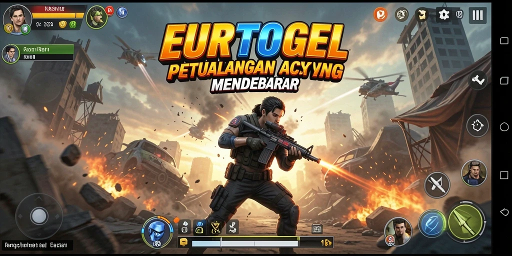 Screenshot gameplay EUROTOGEL yang menunjukkan aksi mendebarkan dan karakter yang dinamis.