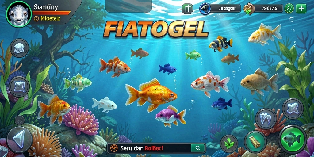 Tampilan gameplay <strong>FIATOGEL</strong> yang memukau dengan suasana memancing yang realistis.