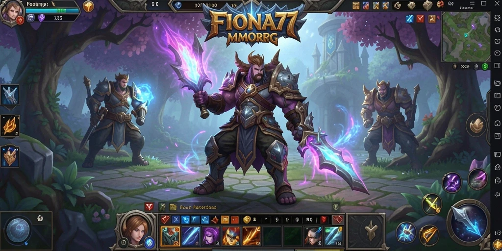 Tampilan gameplay epik di FIONA77 dengan dunia yang luas.