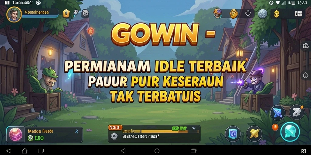 Tangkapan layar GOWIN menunjukkan serunya gameplay Idle yang santai.