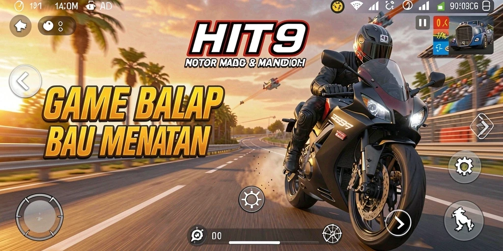 Gameplay mendebarkan balapan motor di HIT9 dengan visual yang luar biasa.