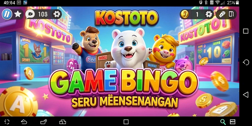 Screenshot gameplay KOSTOTO yang menunjukkan keseruan bermain Bingo.
