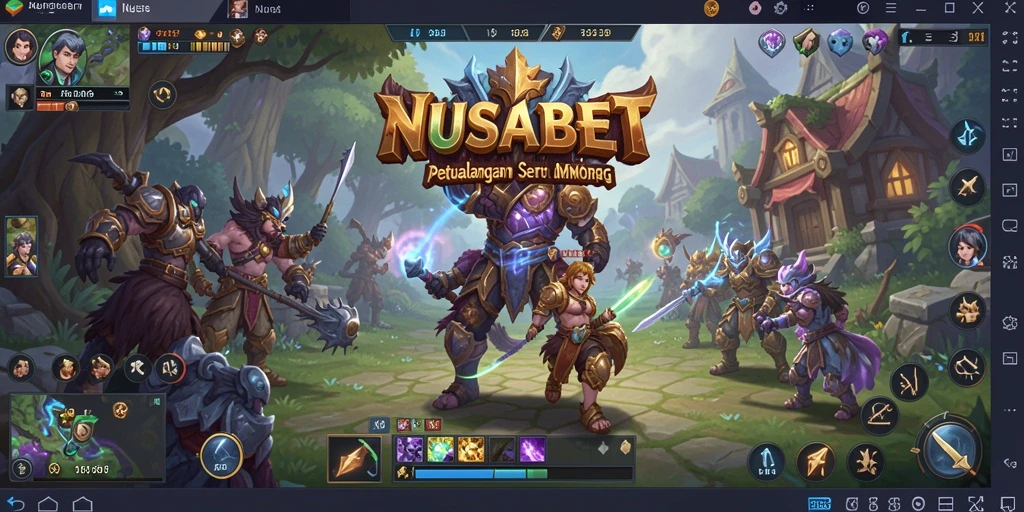 Screenshot utama menunjukkan aksi seru dalam permainan MMORPG.