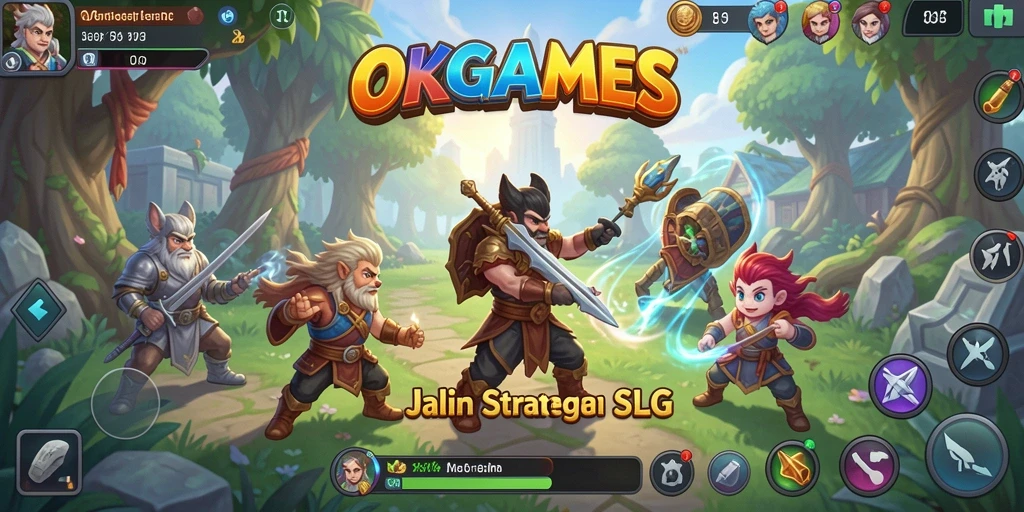 Tampilan gameplay OKGAMES yang menakjubkan dan strategis.