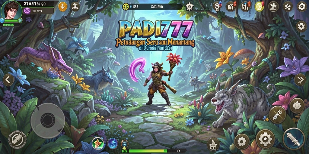Screenshot menampilkan gameplay seru PADI777 di dunia petualangan.