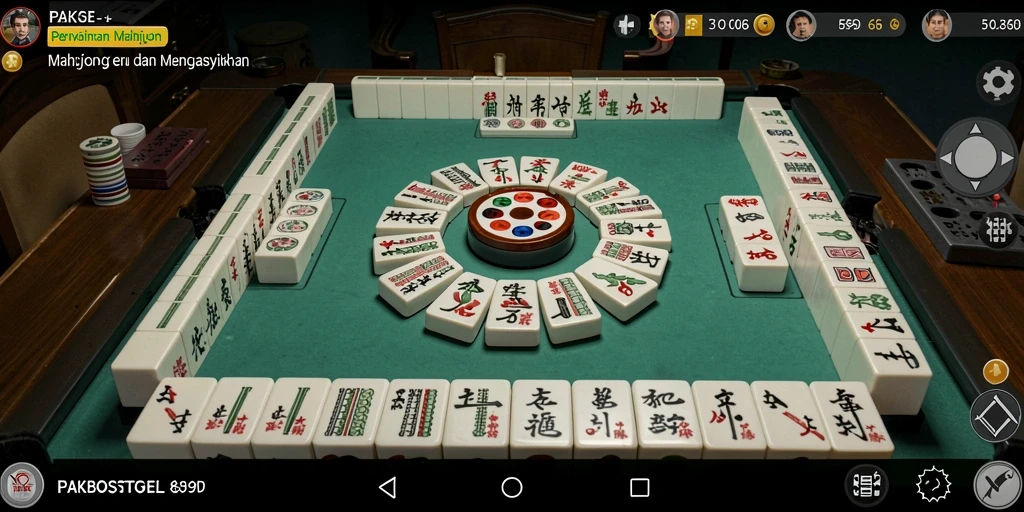Gambar gameplay PAKBOSTOGEL yang menampilkan keseruan bermain Mahjong.