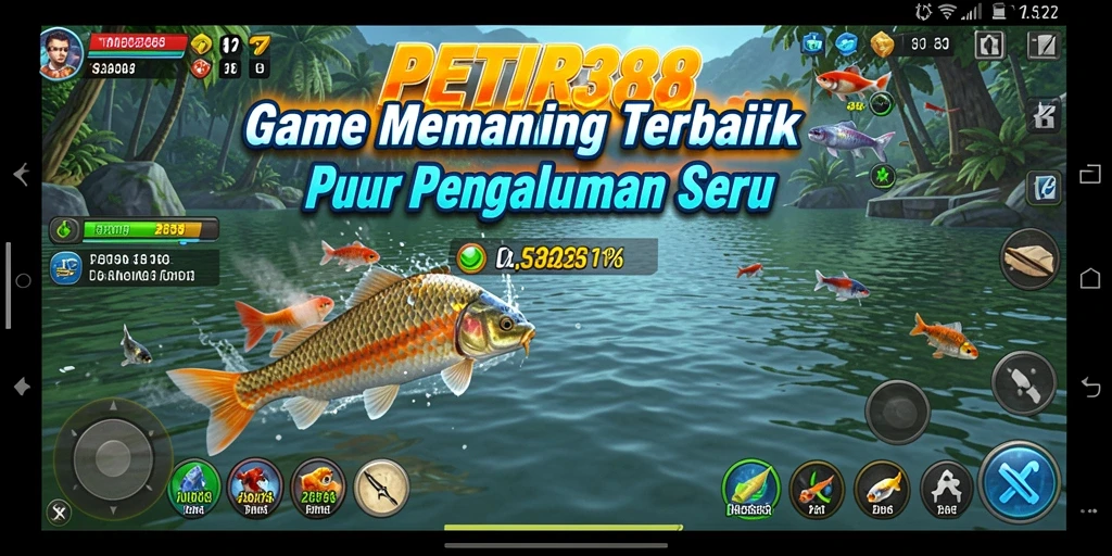 Gameplay seru memancing dengan grafis memukau di PETIR388.