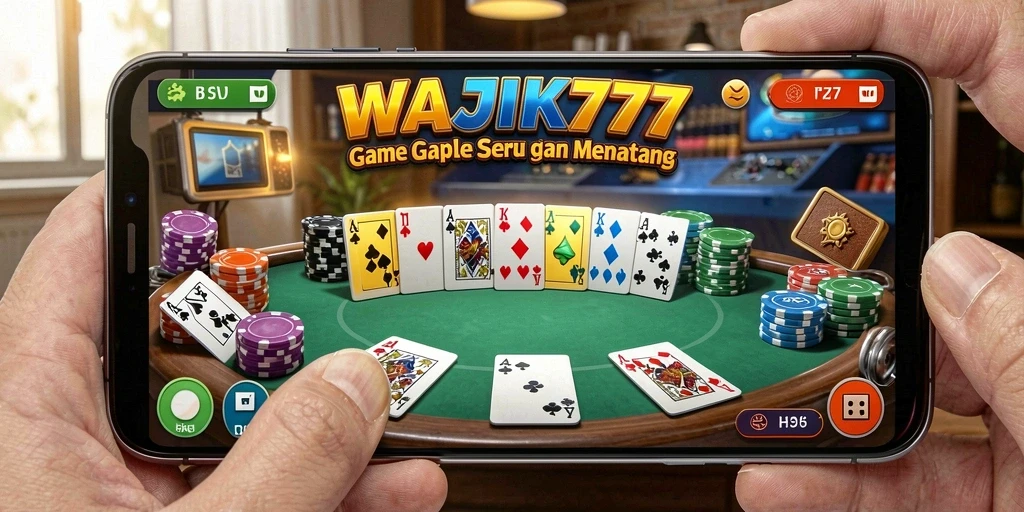 Screenshot gameplay WAJIK777 menampilkan suasana seru bermain Gaple.